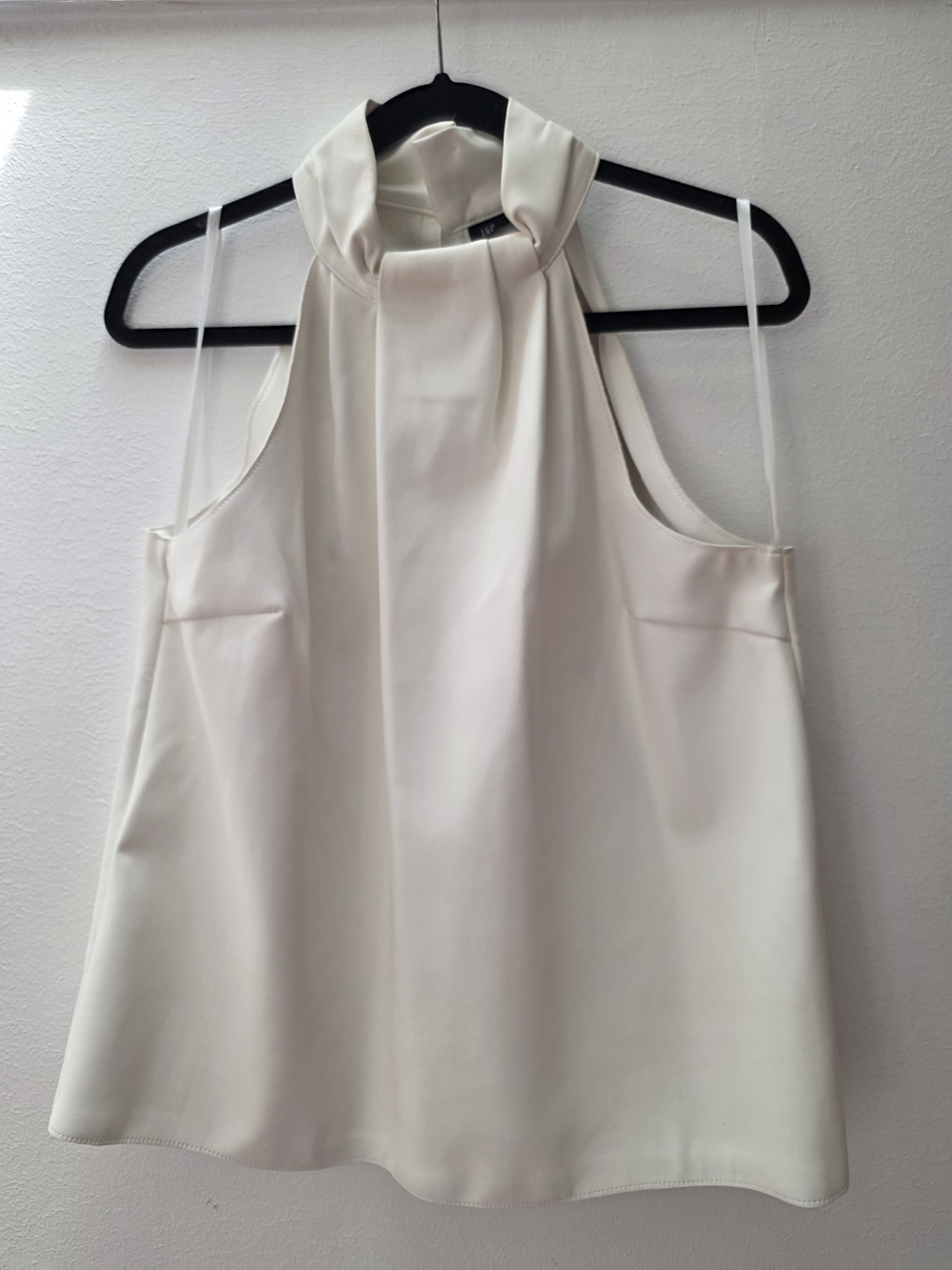 INC International Concepts White Faux Leather Halter